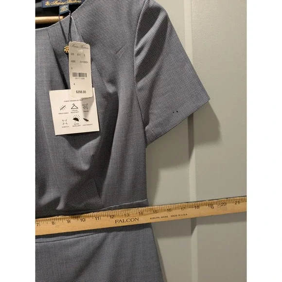 NWT $298 Brooks Brothers Reda Wool Performance Dress Sz 4 Fabric Woven in Italy